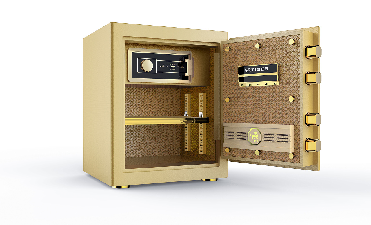 石皮设计工作室保险柜产品建模渲染精修