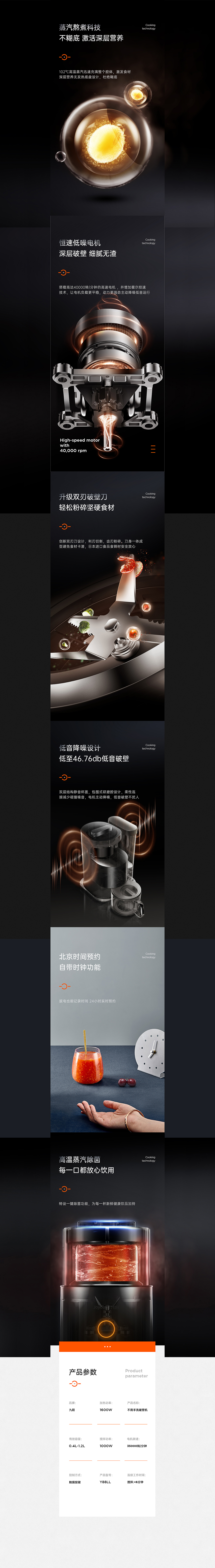 九阳破壁机详情页合集