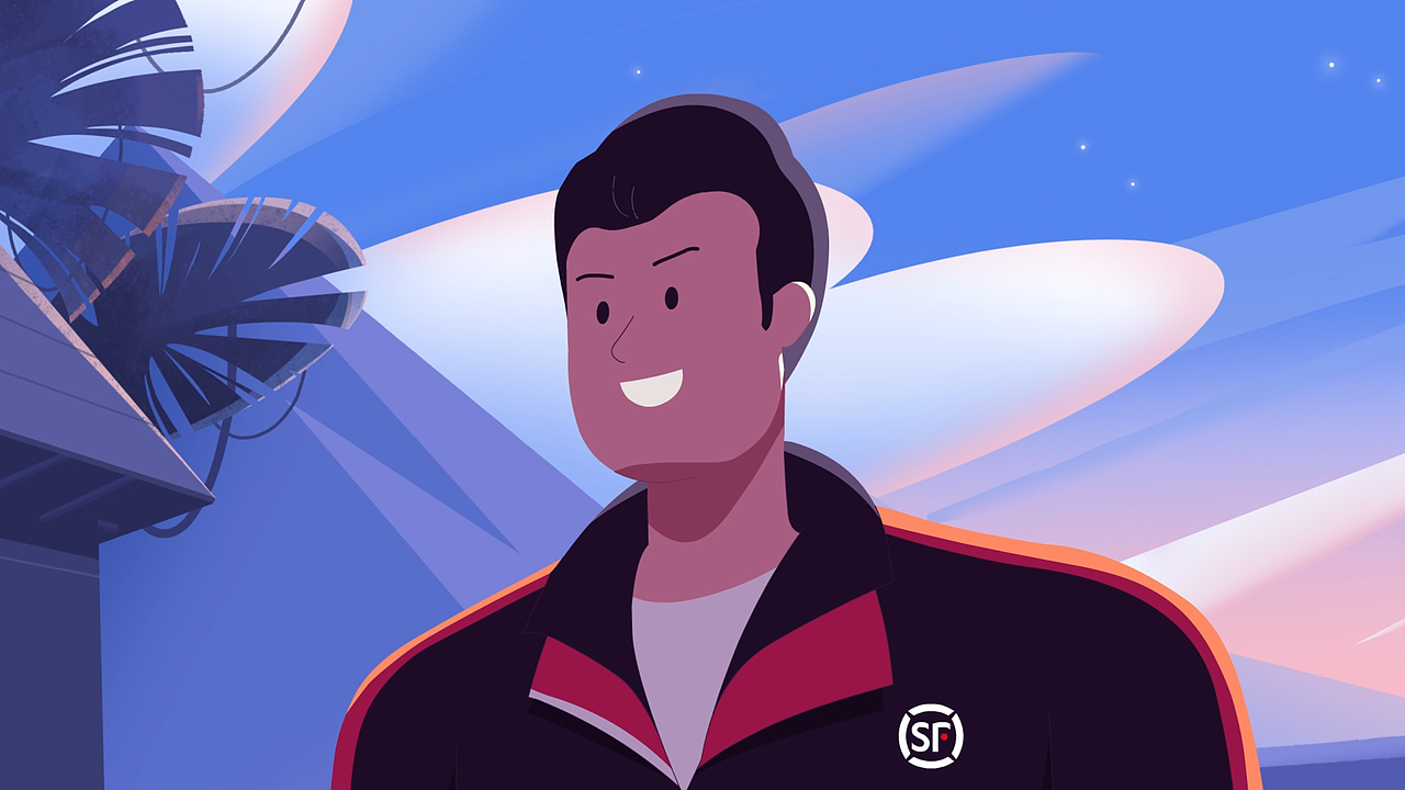 插画风格MG动画-二三维结合-顺丰