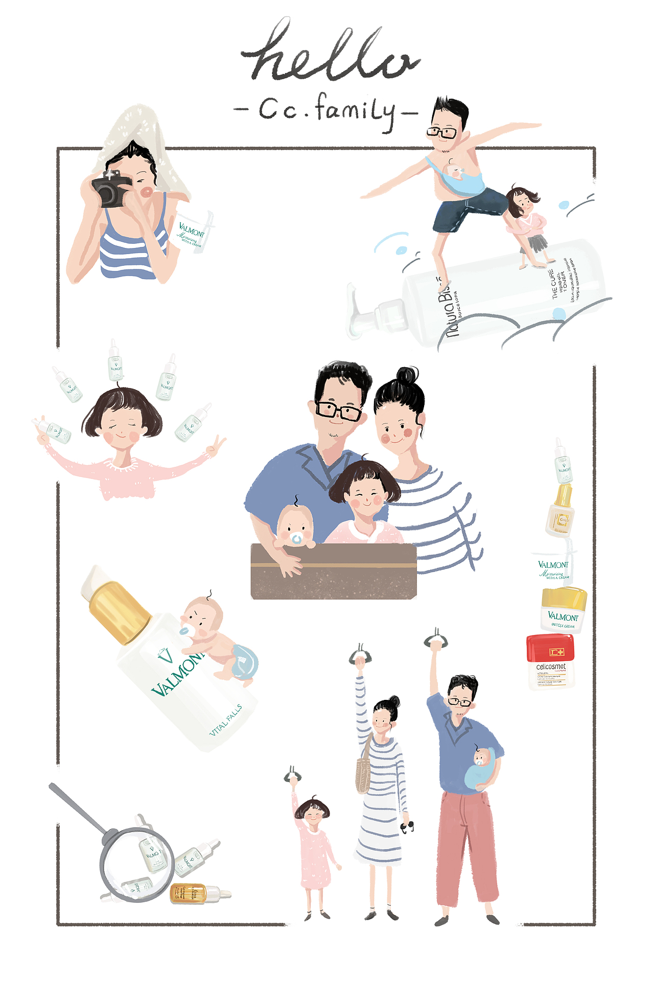 c c family 形象插画设计 