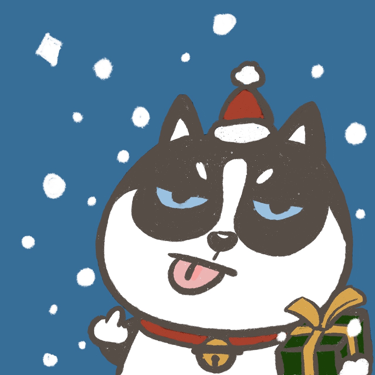 圣诞头像动物系列OvO（图ZMjMwODIyNzA0） - 新锐潮流插画 - 站酷设计师饺子熊原创素材 - 站酷ZCOOL