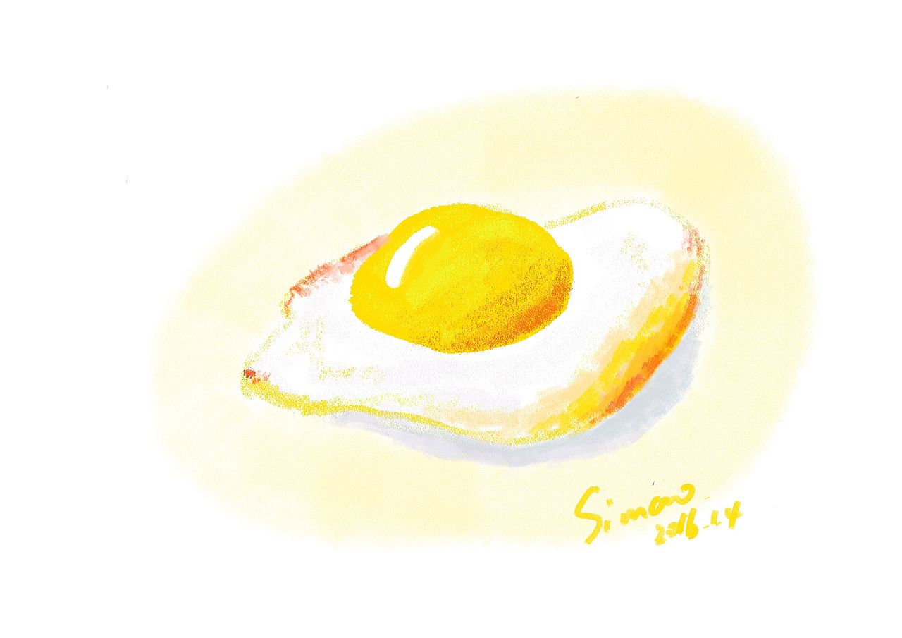 煎蛋-美食插画