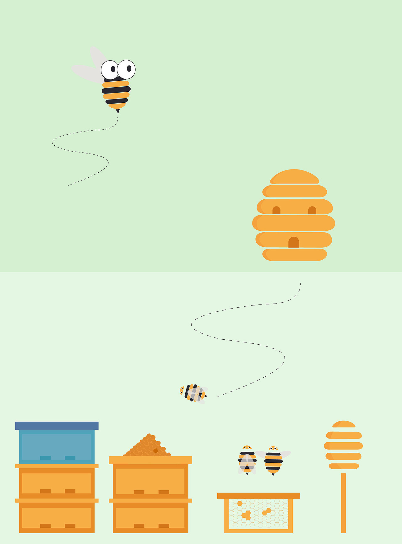 ai扁平化插图云南常见少数民族插图蜂蜜产品插图