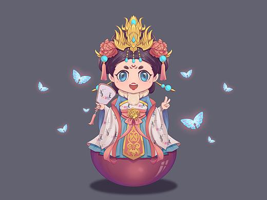 唐朝不倒翁，Q版古风小美人~