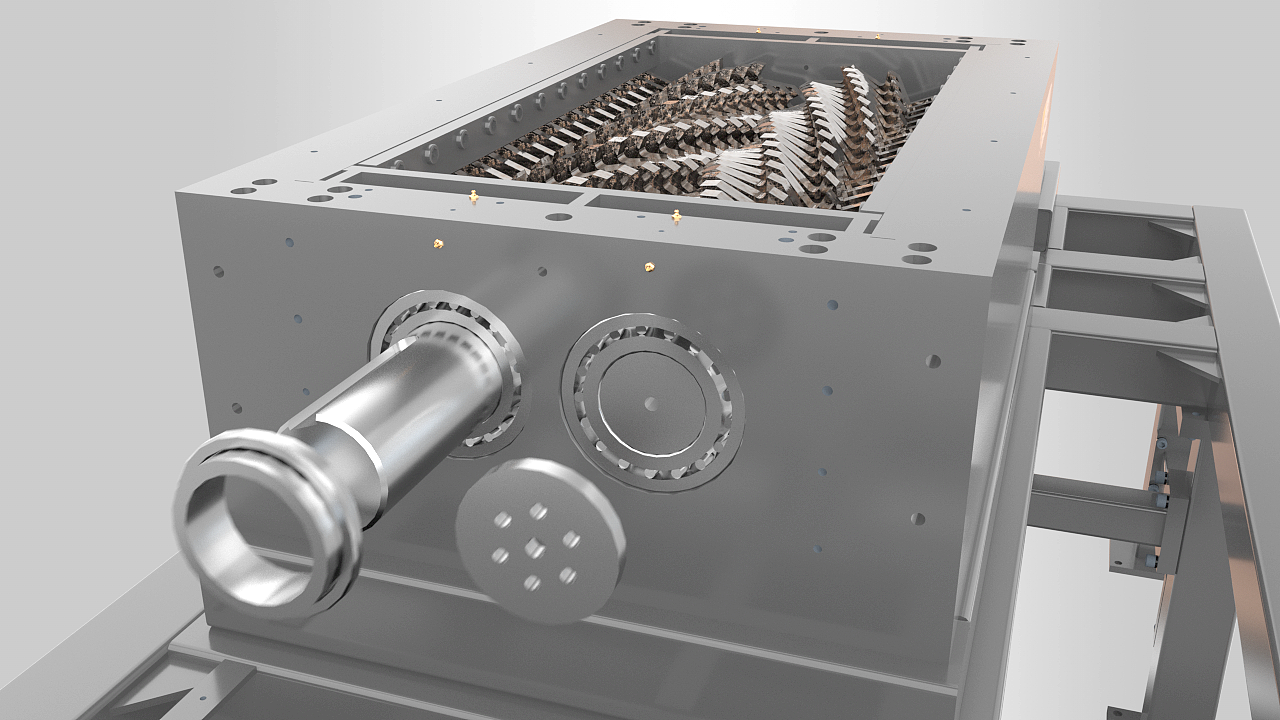 双轴破碎机拆刀及保养演示动画!