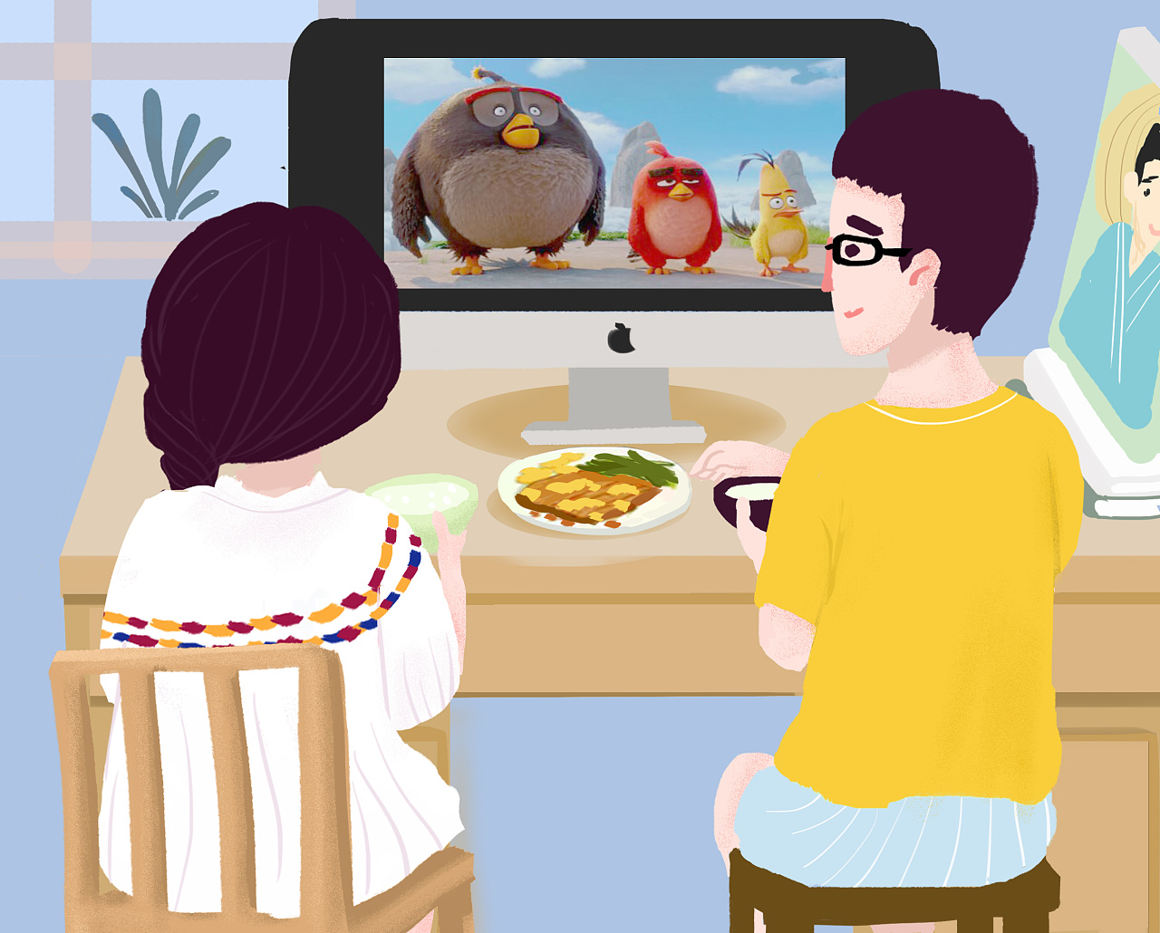 原创小漫画-《粗眉毛》