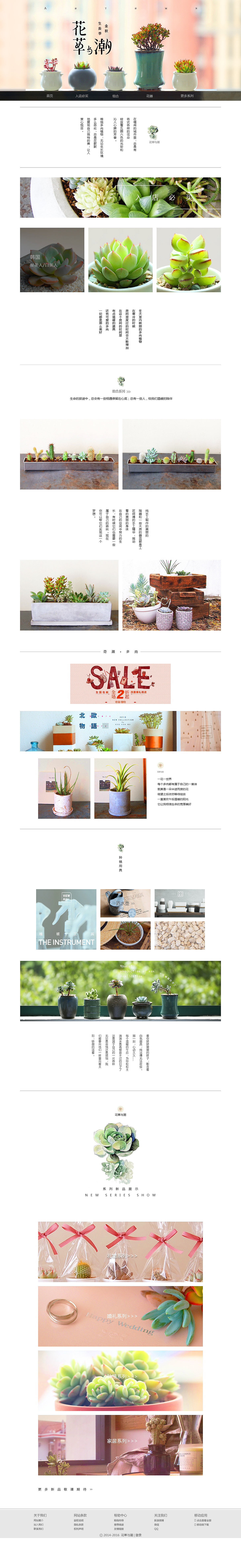 "花草与潮"多肉植物网站（图ZNDYwMDg0MjQ=） - 电商 - 站酷设计师零777原创素材 - 站酷ZCOOL