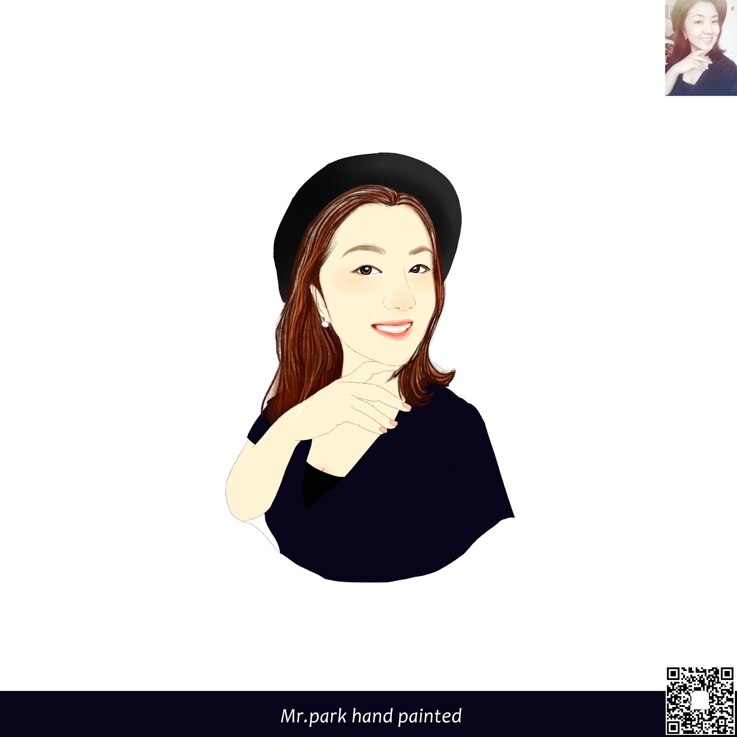 手绘画像手绘人像人物插画微信头像