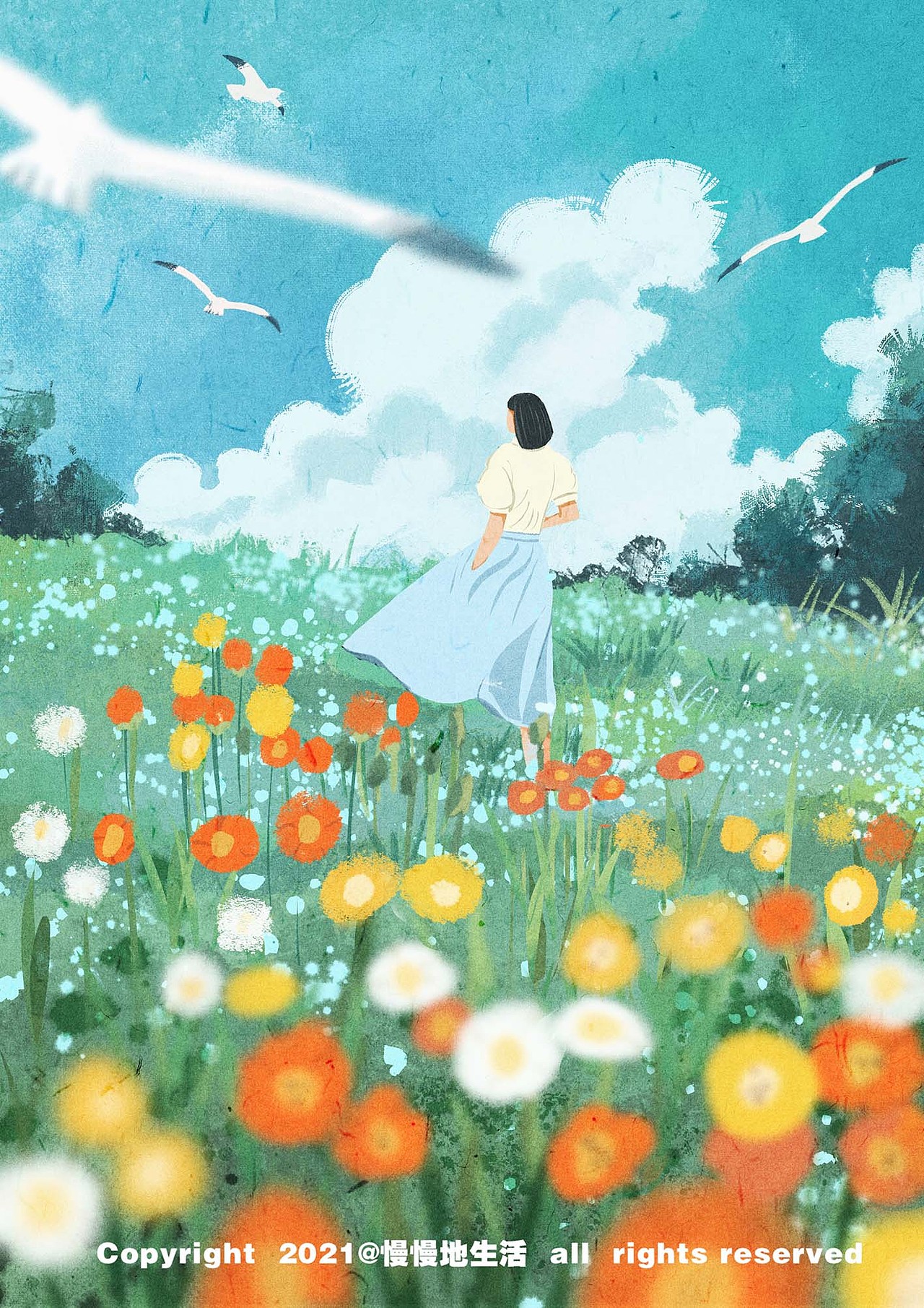 暮春初夏的一些插画（图ZMjU3ODQ5NDA4） - 创作习作 - 站酷设计师慢慢地生活原创素材 - 站酷ZCOOL