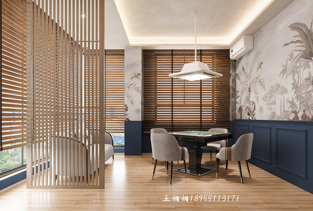 棋牌室麻将馆设计