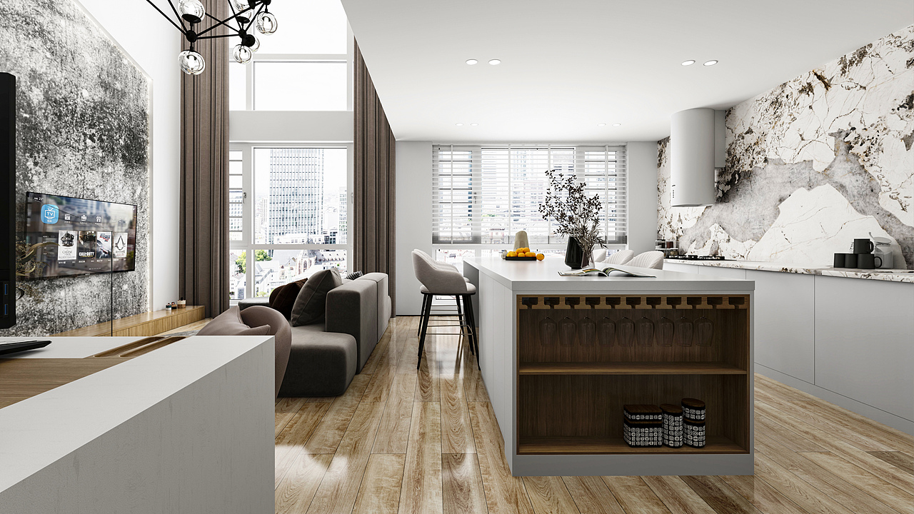 花30万装一个LOFT（图ZMzA2NDM4NjI4） - 家装设计 - 站酷设计师汪杰设计工作室原创素材 - 站酷ZCOOL