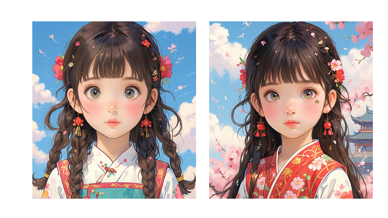中国风少女（图ZMzYzNzA2MjM2） - 商业插画 - 站酷设计师鱼呢原创素材 - 站酷ZCOOL