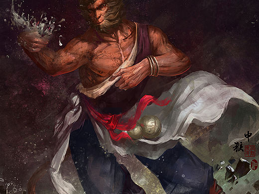 十二生肖-申猴（個人主頁-ZMzM4OTgxNg==） - 商業(yè)插畫 - 站酷設計師JunChongDesign原創(chuàng)素材 - 站酷ZCOOL