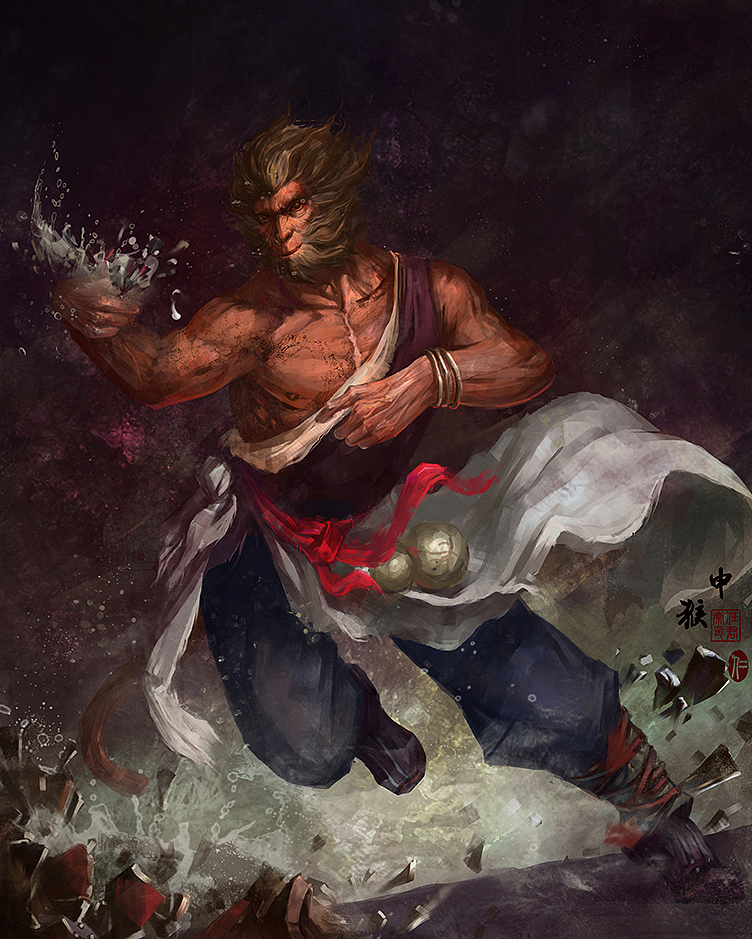 十二生肖-申猴（圖ZMTQ5MzQ1NTI=） - 商業(yè)插畫 - 站酷設計師JunChongDesign原創(chuàng)素材 - 站酷ZCOOL