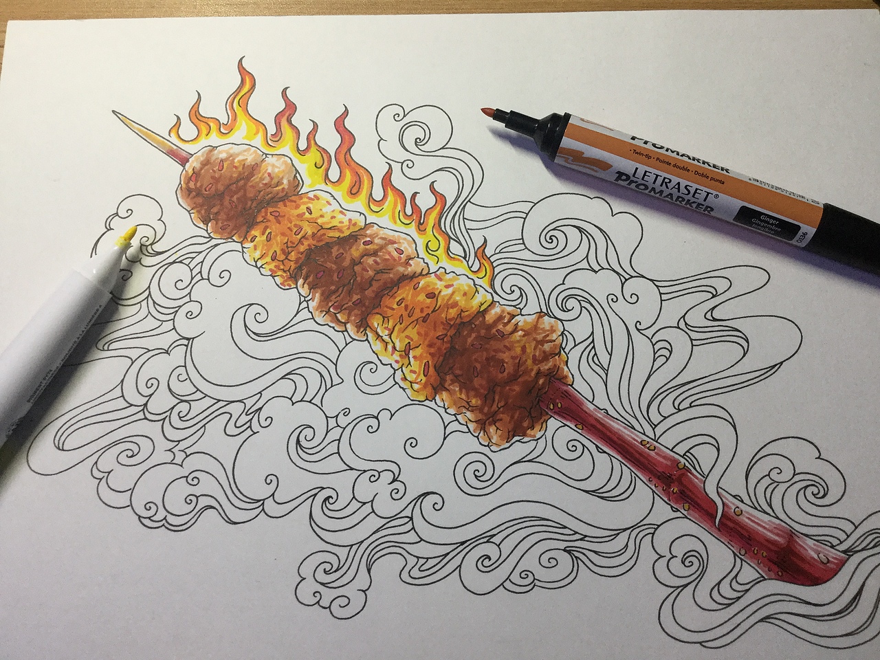 近期两幅 手绘商业插图