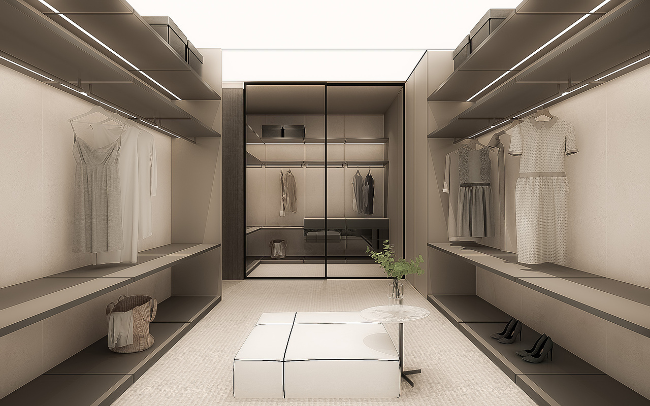 意式极简风格 施工图 效果图