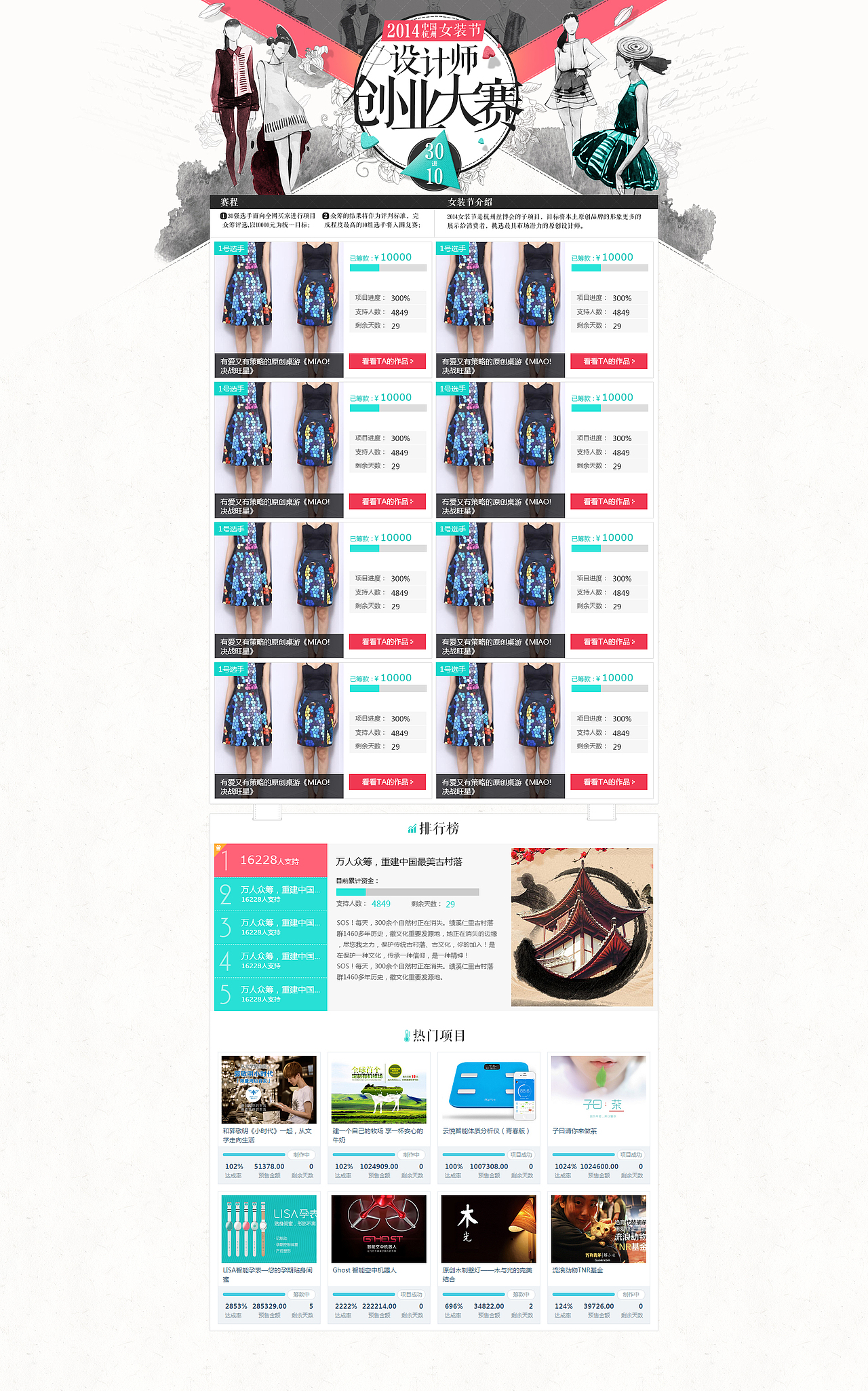 【设计师创业大赛】淘宝网-淘宝众筹专题页面设计
