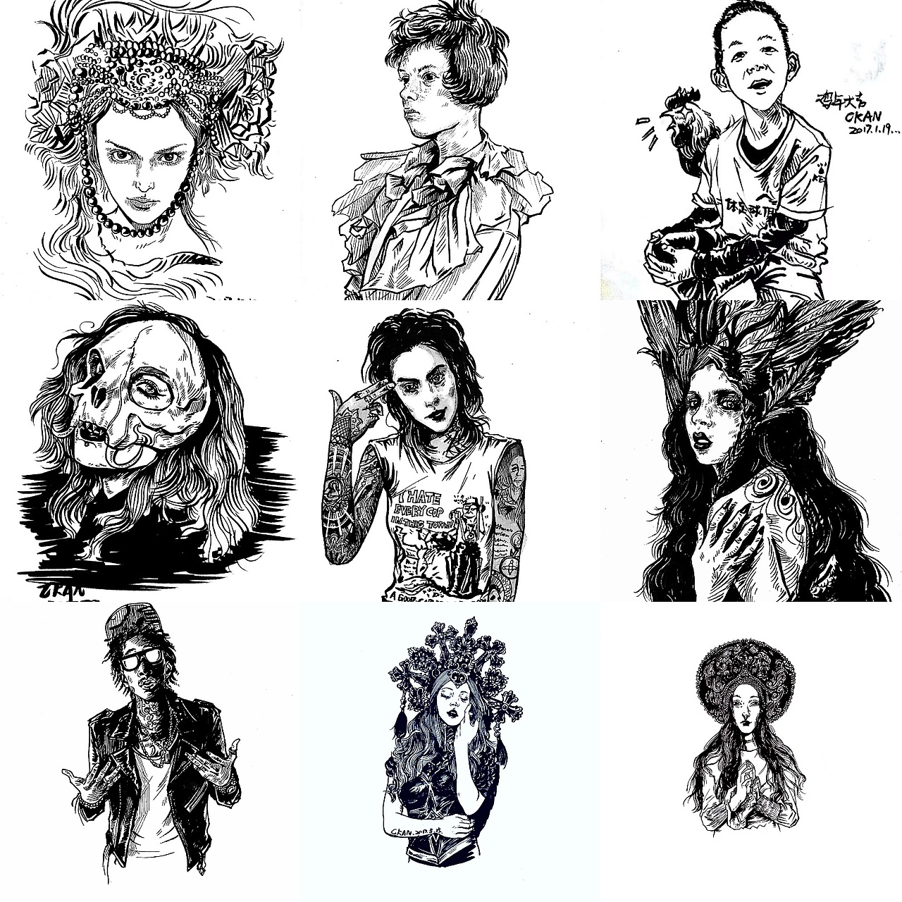 程砍2015-2019人物合集（图ZMTQ4Njc2NjA4） - 新锐潮流插画 - 站酷设计师CKAN程阿砍原创素材 - 站酷ZCOOL