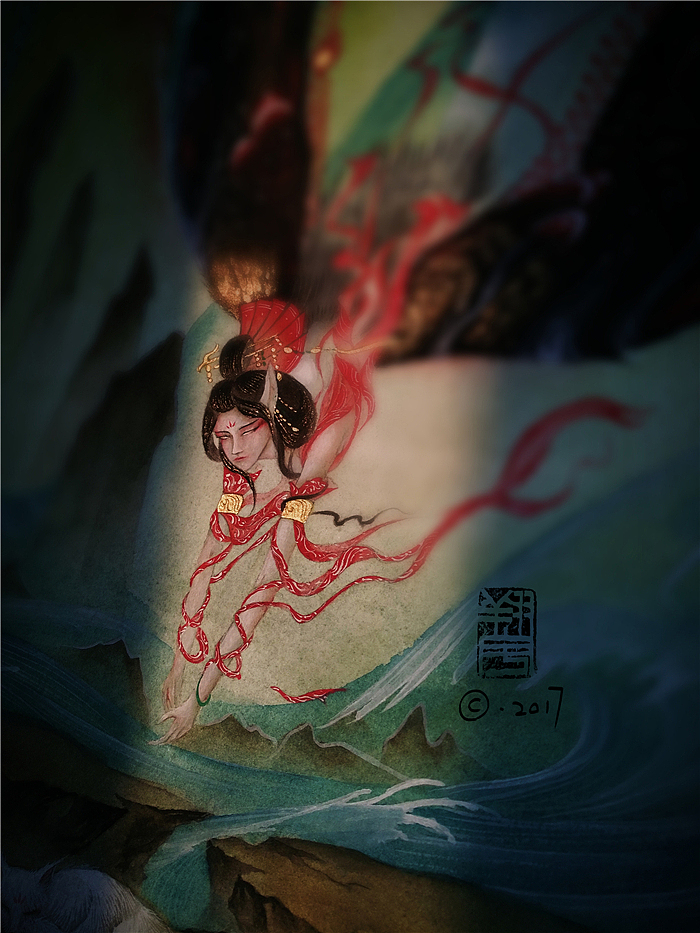 【缚海集——幻狐-凤凰-化蛇-夔牛】—翔鱼（图ZODMwNTk2ODA=） - 绘画 - 站酷设计师翔魚原创素材 - 站酷ZCOOL