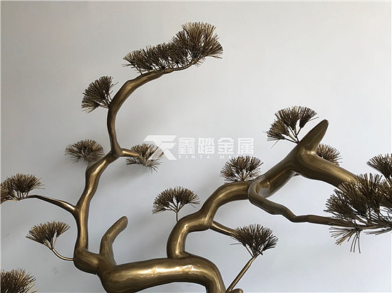 庭院景观黄铜不锈钢仿真树雕塑、中式水景的设计理念（图ZMjE3Mzk1NDQw） - 工艺品设计 - 站酷设计师高端金属制品原创素材 - 站酷ZCOOL