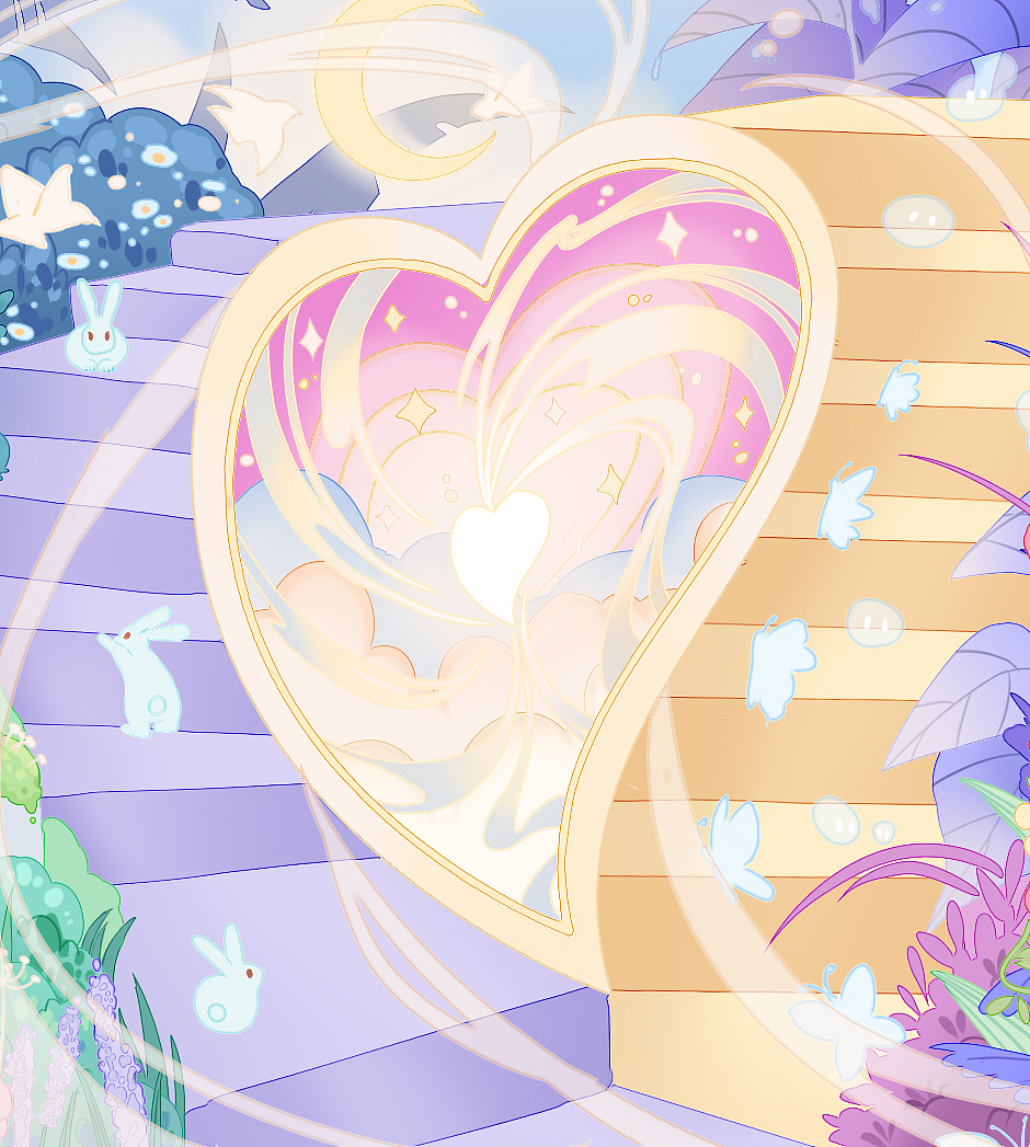 心相印--依梦云境（图ZMzM3NTM0NjUy） - 商业插画 - 站酷设计师比如23333原创素材 - 站酷ZCOOL