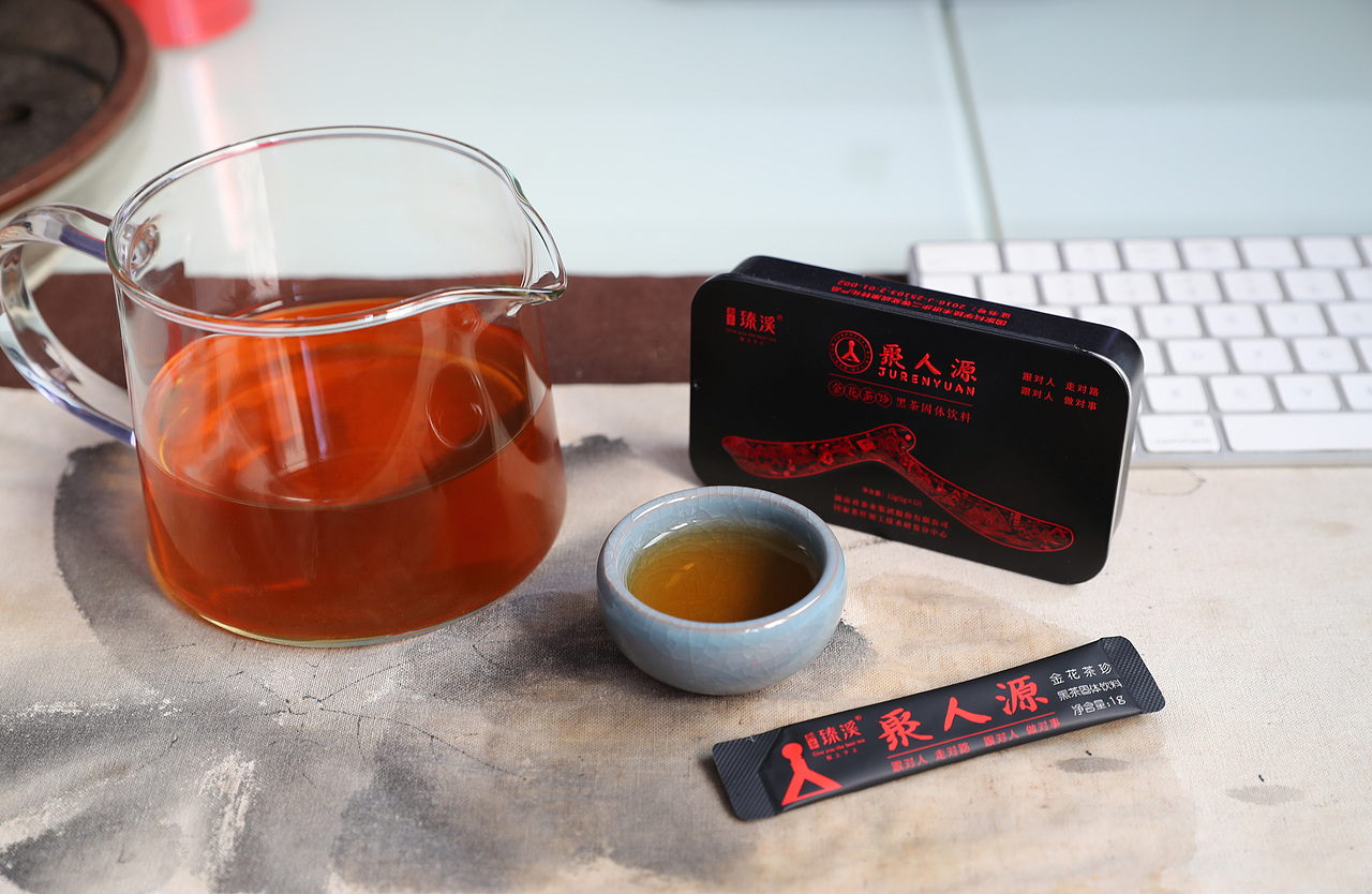 金花茶珍黑茶固体饮料（图ZMjA4MzgzNDcy） - 产品摄影 - 站酷设计师浟湙Youyi原创素材 - 站酷ZCOOL