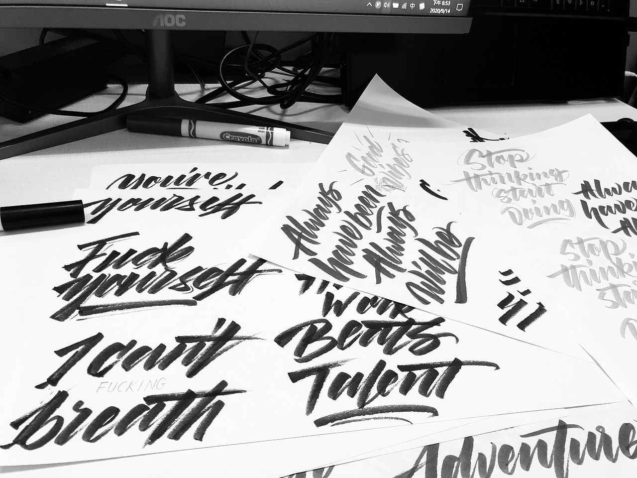 HANDLETTERING（图ZMjM0NTc5NDcy） - 字体/字形 - 站酷设计师Nemurez原创素材 - 站酷ZCOOL