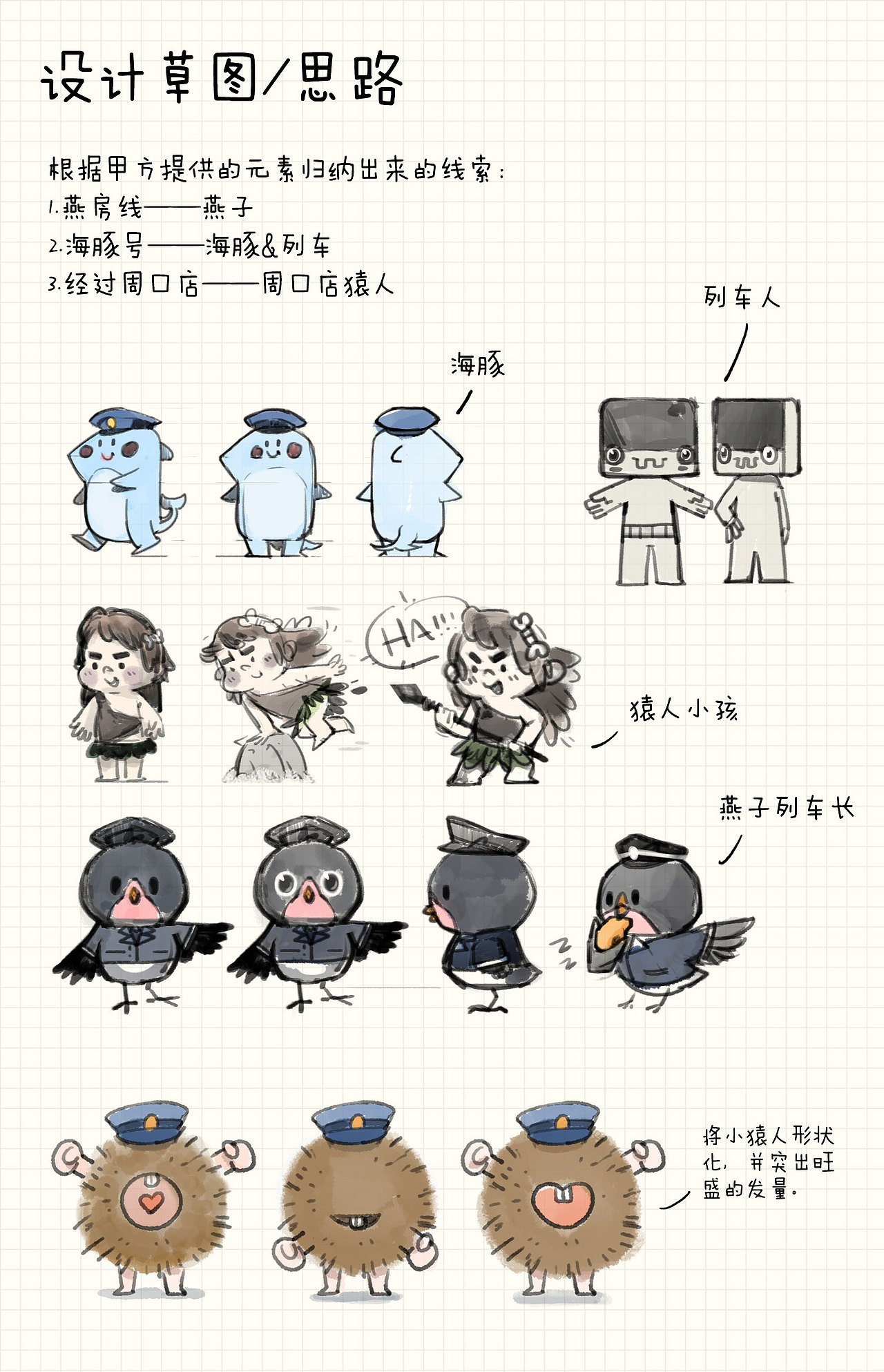 北京地铁燕房线吉祥物形象设计（图ZMTQwOTU0NDY0） - IP形象 - 站酷设计师鱼肉团团饭原创素材 - 站酷ZCOOL