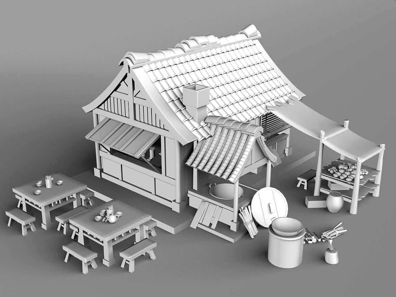 3d建模|三维|场景|那年的湫 - 临摹作品 - 站酷 (zcool)