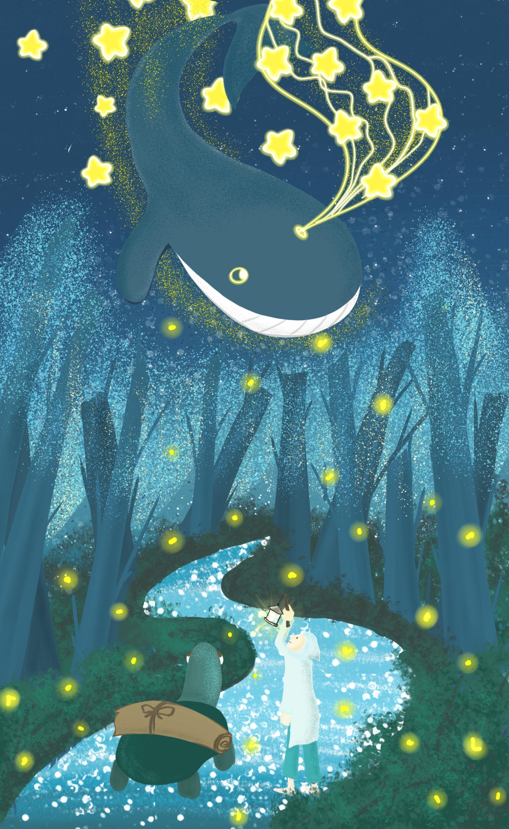 星星鲸|插画|创作习作|z99116994 - 原创作品 - 站酷 (zcool)