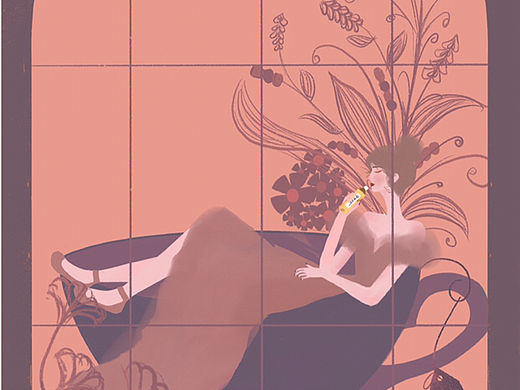芭莎女孩喝纤茶