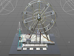 C4D制作的小型游乐园