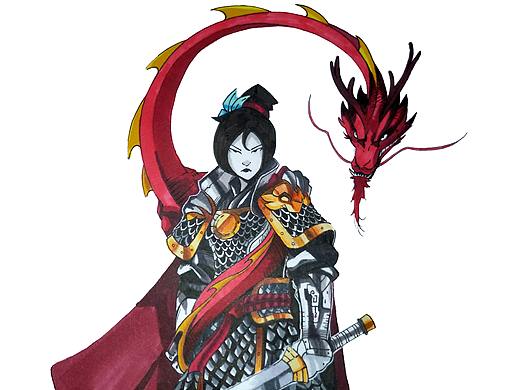 <花木兰> ｜ 马克笔绘画步骤