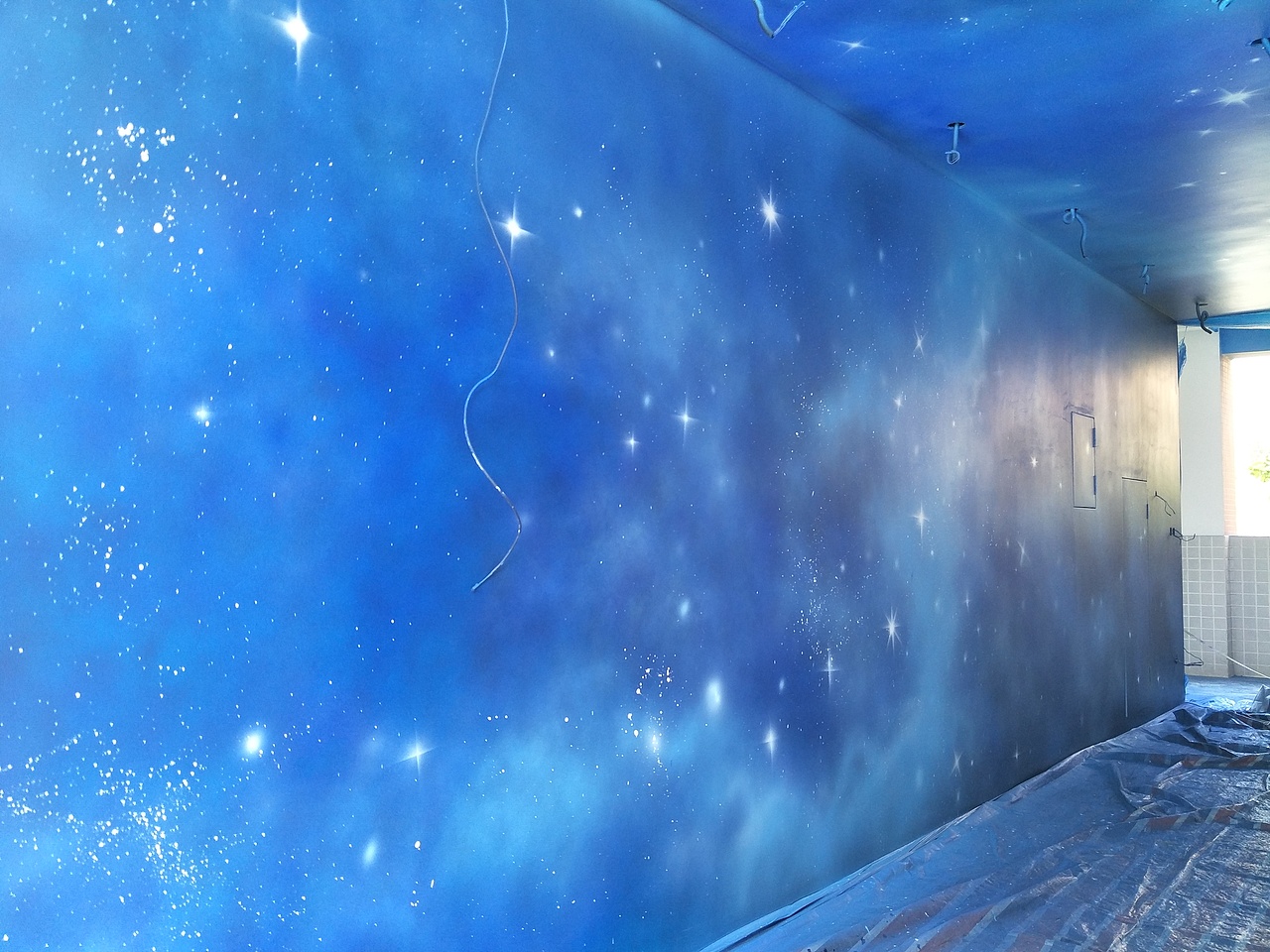 成都墙绘星空