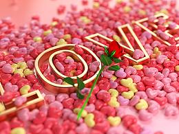 七夕“LOVE”渲染練習(xí)