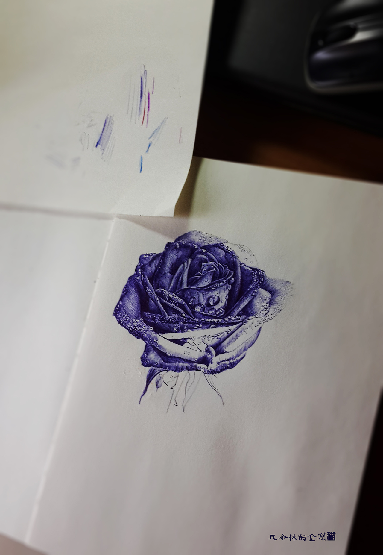 这幅是临摹oy大神的作品~ 很喜欢蓝色,很喜欢玫瑰,就有了这幅习作