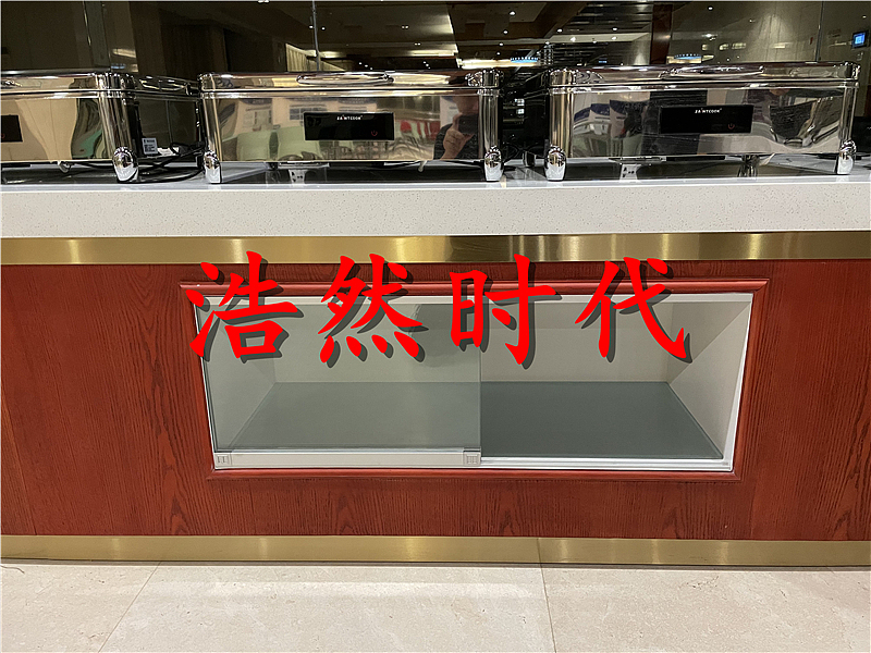 青岛市委党校机关餐厅取餐台定制 大理石自助餐台