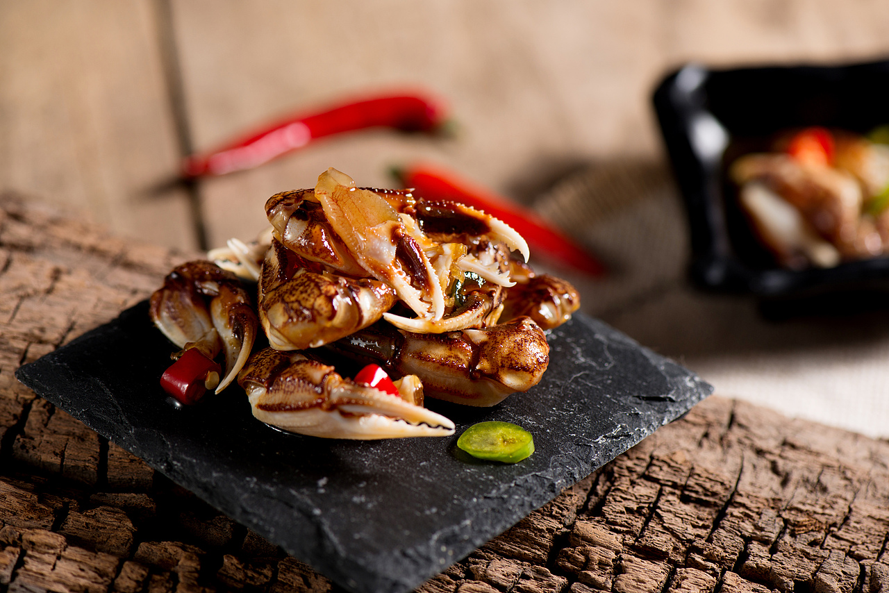 香辣蟹钳香螺拍摄美食食品摄影静物产品拍摄商业摄影