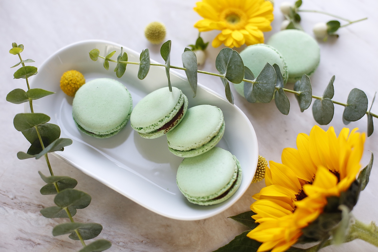 当马卡龙遇上鲜花