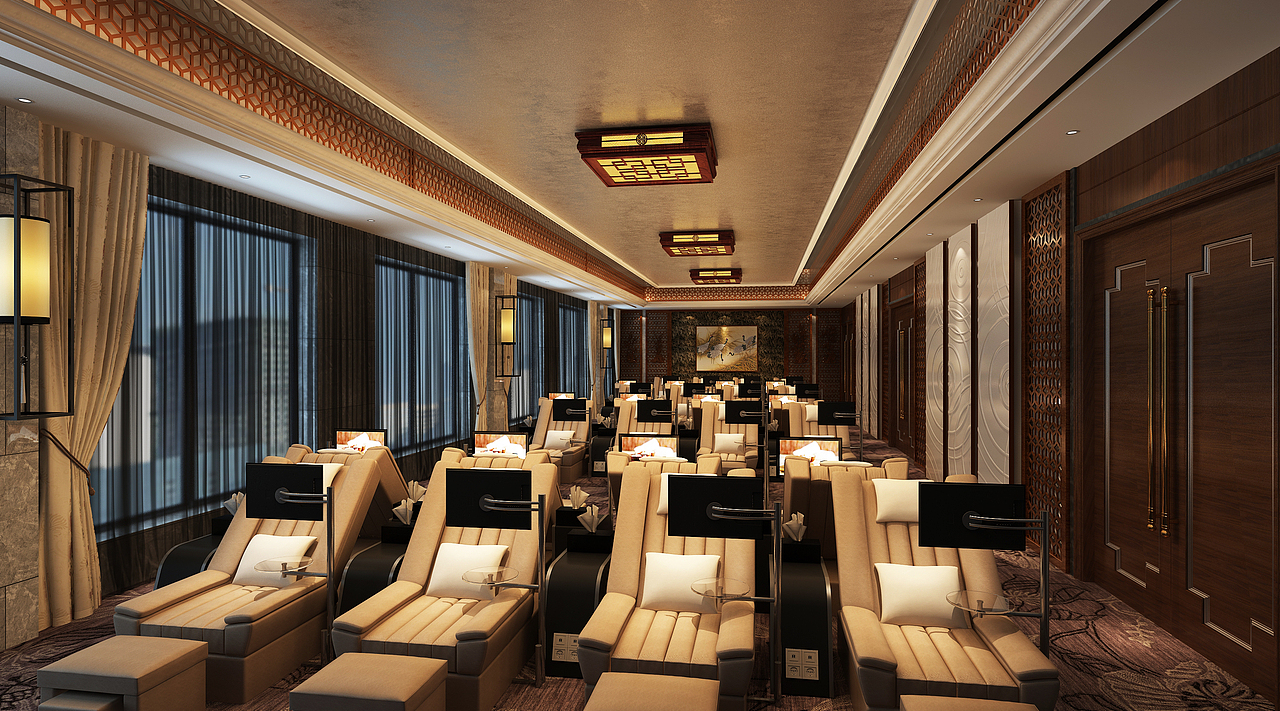 【新中式】娱乐会所-空间设计（图ZMjAyNjI0ODAw） - 家装设计 - 站酷设计师煤油香法原创素材 - 站酷ZCOOL