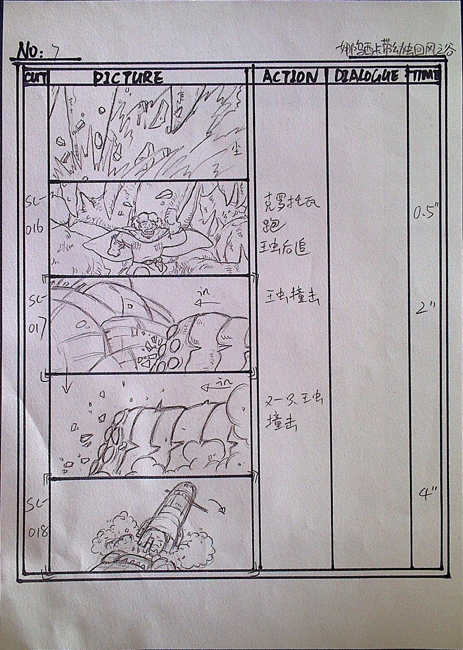 《风之谷》 一分钟分镜临摹