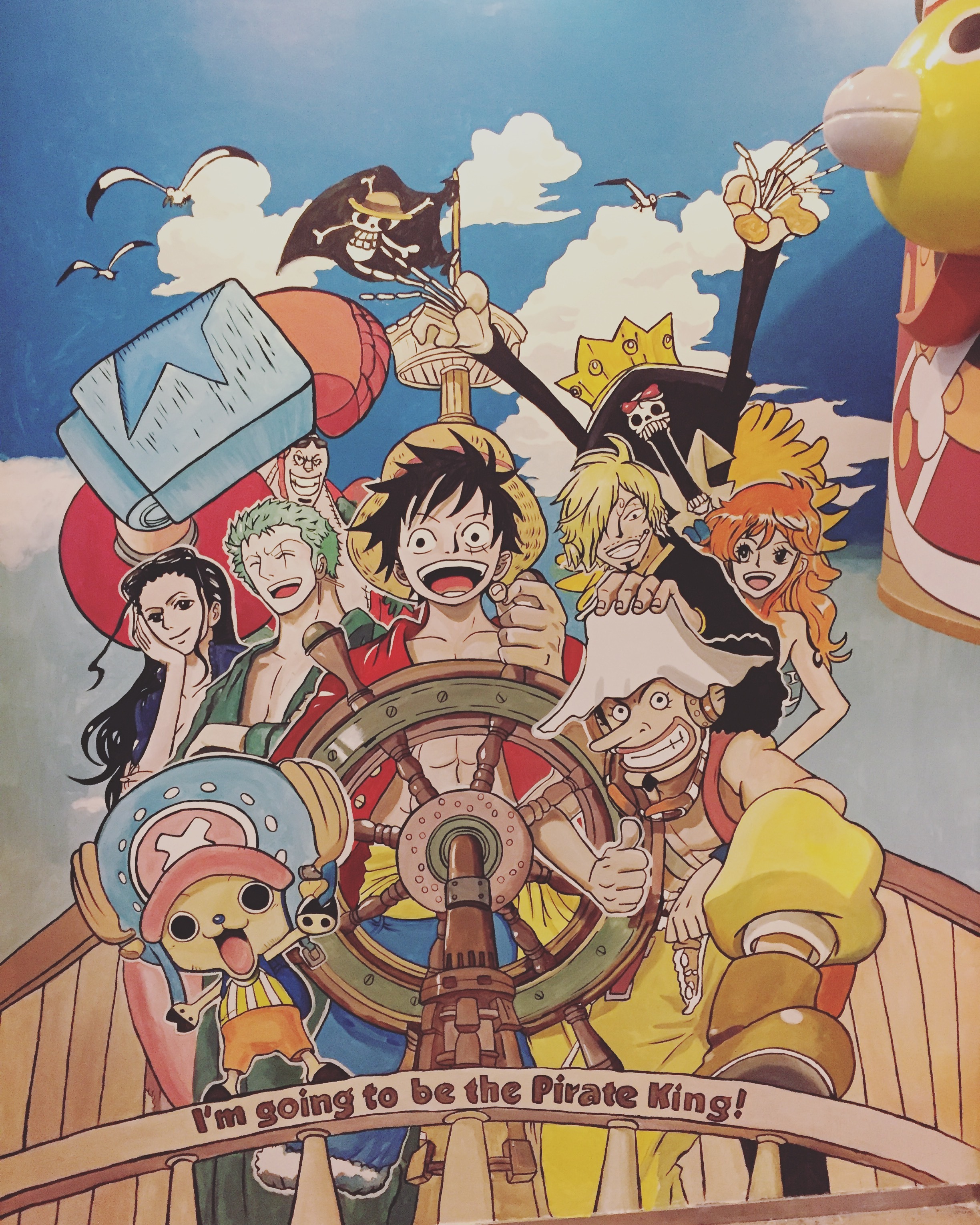 【杭州市南宋御街seven ice maker海贼王主题墙绘】