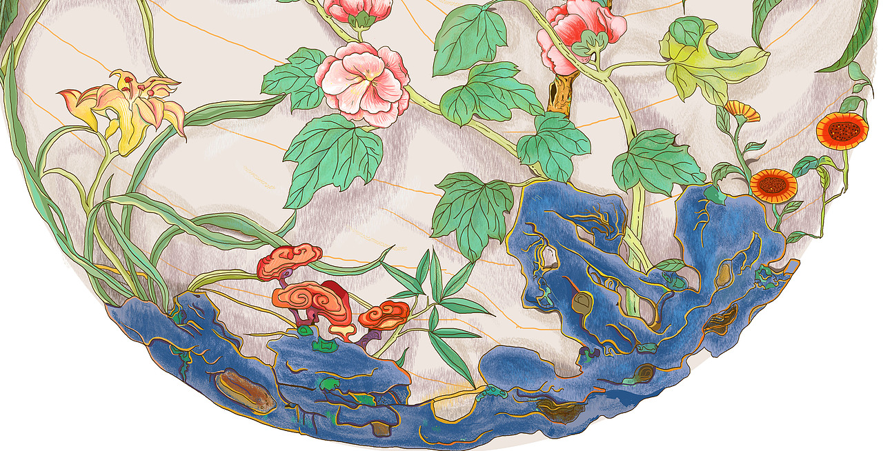 扇面（图ZNzc1MTEwMjg=） - 商业插画 - 站酷设计师由程程yoyo原创素材 - 站酷ZCOOL