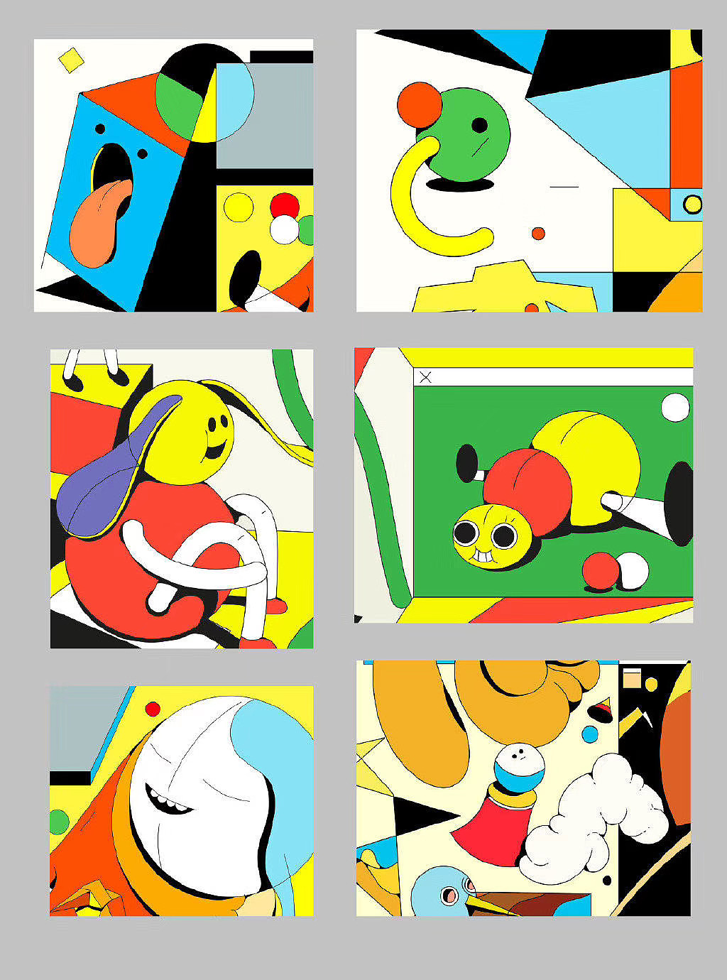 风格鲜明的描边插画