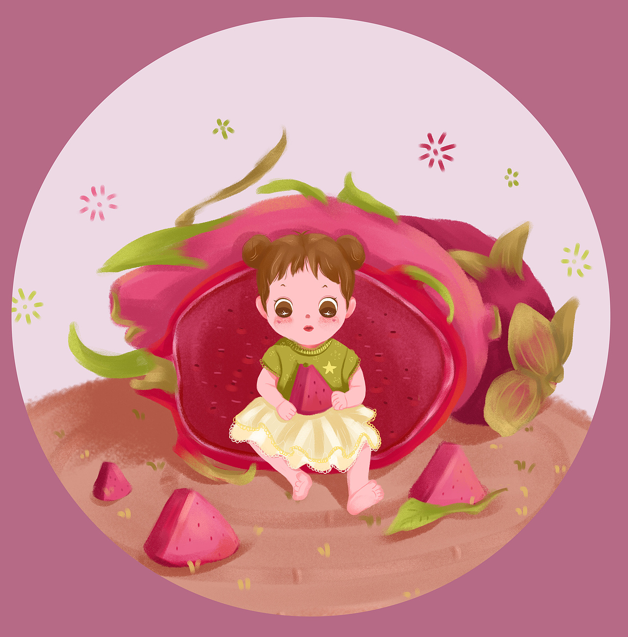 水果宝宝系列（图ZMjQyNjU3MzQ0） - 创作习作 - 站酷设计师果元插画原创素材 - 站酷ZCOOL