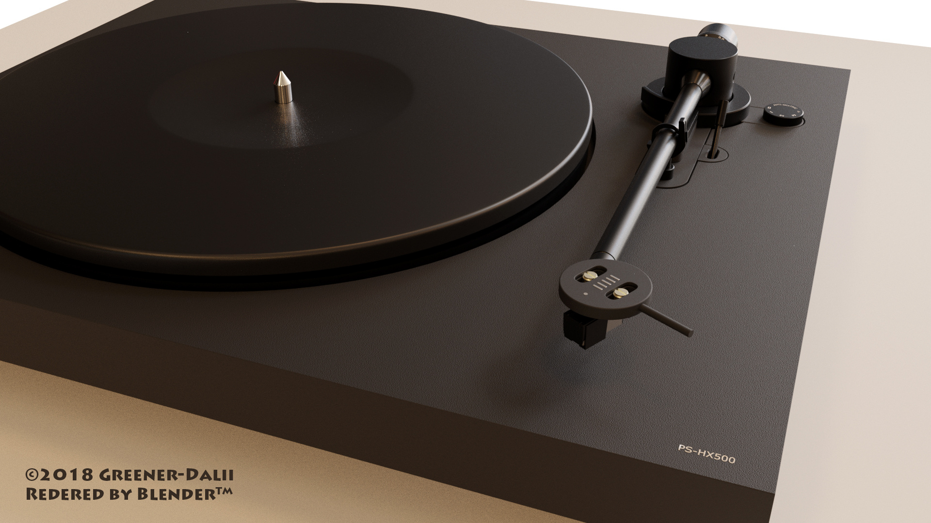 建模渲染-索尼 sony ps-hx500 唱片机