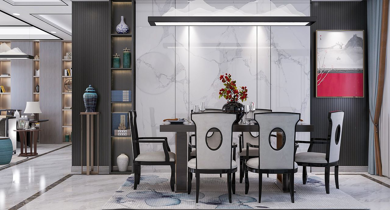 扬州瘦西湖壹号院160平方-纯酷家乐制作