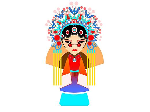 京剧人物插画