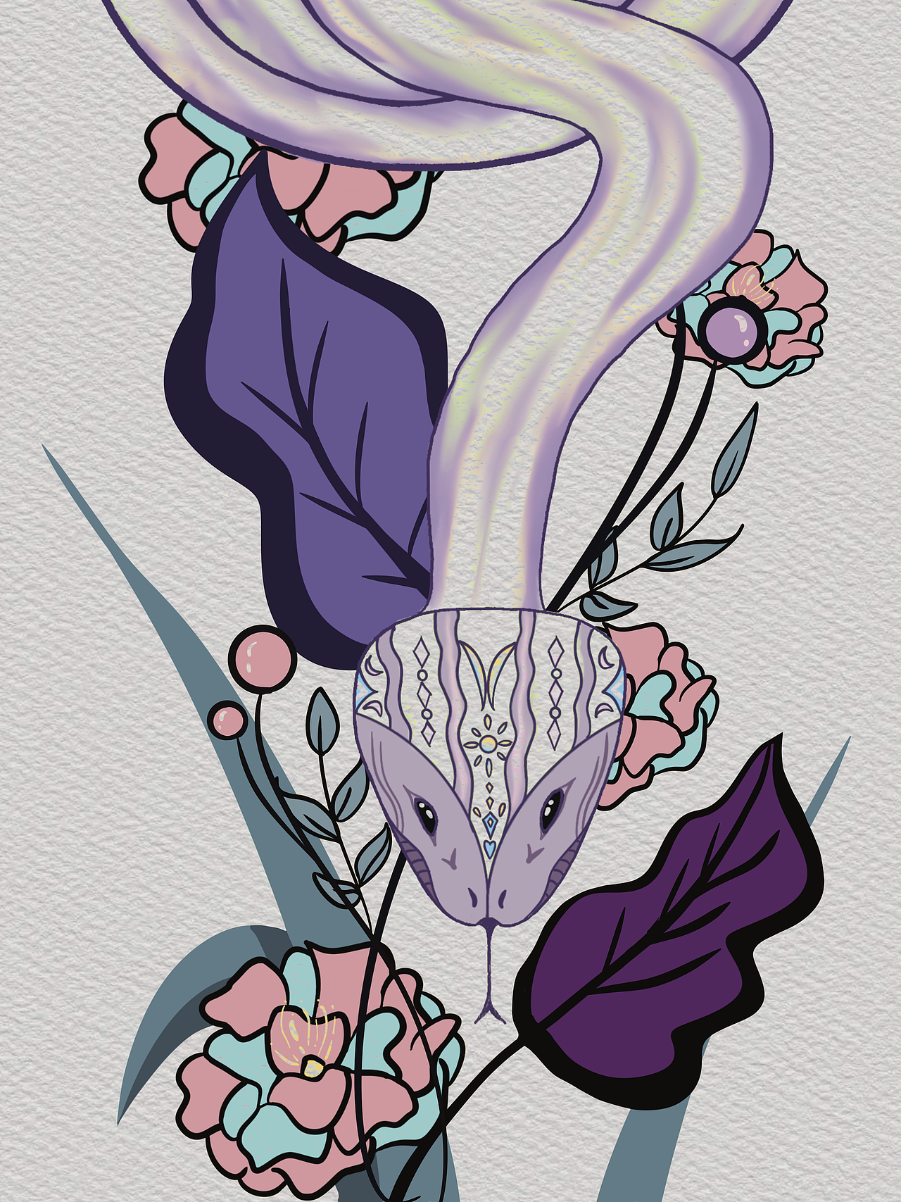 新作品：🐍年限定炫彩插画（图ZMzgxNjg1NTY0） - 商业插画 - 站酷设计师一念Yiner原创素材 - 站酷ZCOOL