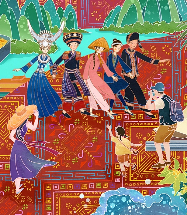 我的寶藏家鄉(xiāng)——廣西篇 我也參與啦～（圖ZMzc4MjI5NTUy） - 商業(yè)插畫 - 站酷設(shè)計師狐易仔仔原創(chuàng)素材 - 站酷ZCOOL